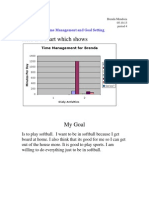 Here Is A Chart Which Shows: "Time Management and Goal Setting