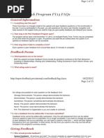 PWC Feedback Program FY13 FAQs PDF