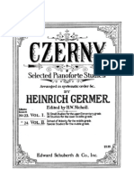 Czerny Selected Pianoforte Studies Book I Part I II Edition Germer