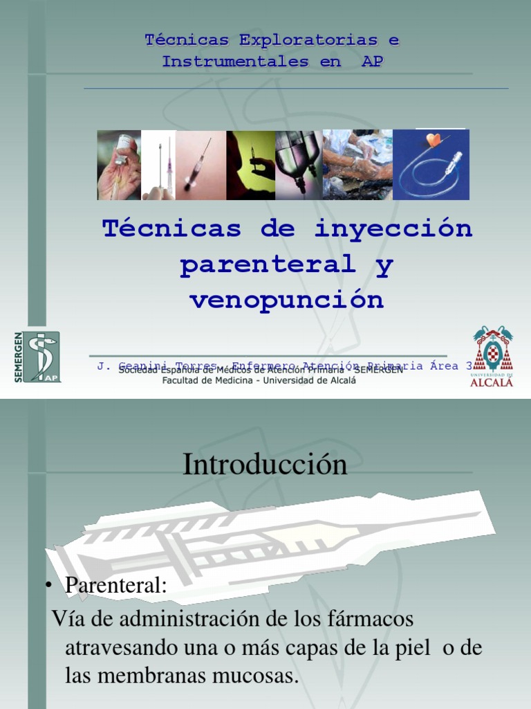 Técnicas de Venopunción y Inyección | PDF | Terapia intravenosa ...