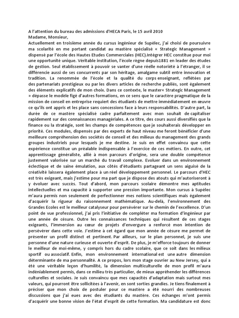 Exemple Lettre De Motivation Stage Ouvrier - Template 