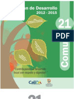 Plan de Desarrollo Comuna 21 2012-2015