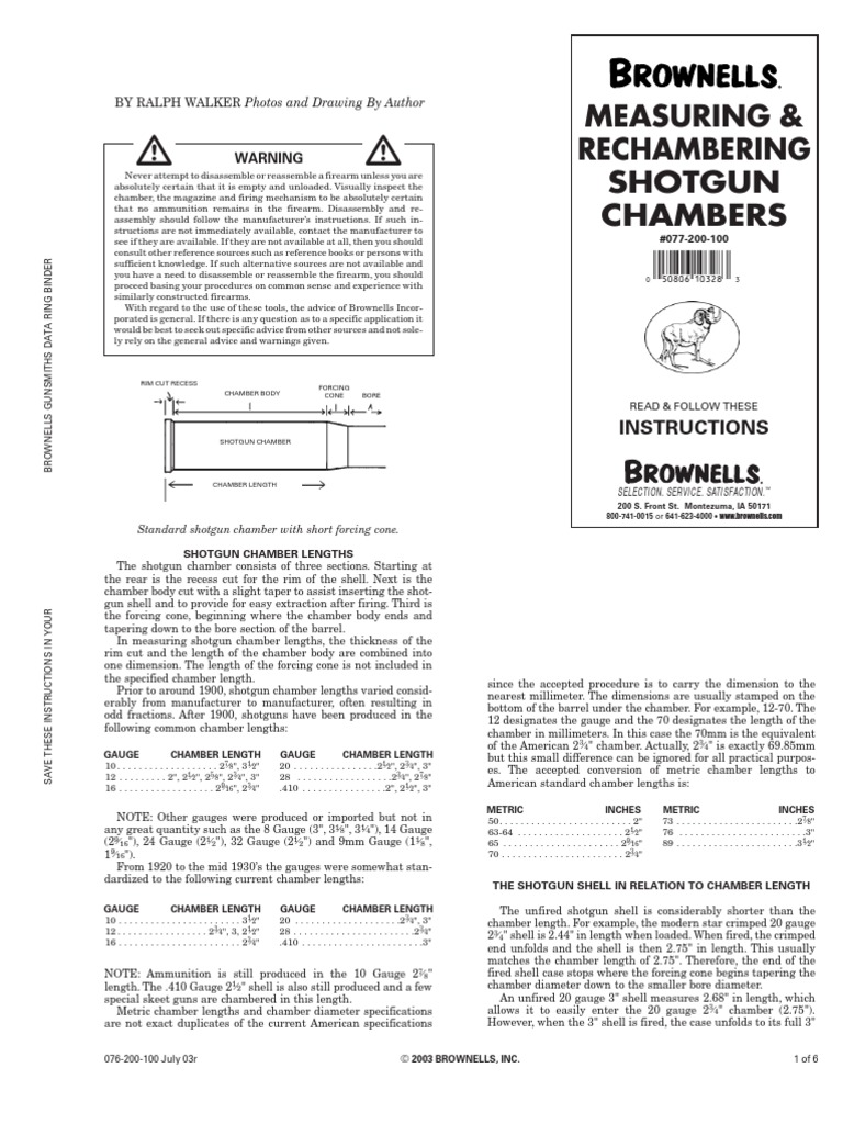 Measuring and Recutting Shotgun Chambers Shotgun Projectiles