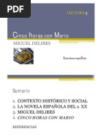 5 CINCO HORAS CON MARIO-Delibes-La novela española después del 36