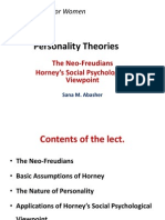 The Neo-Freudians Theory of Personality Horney
