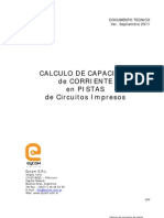 Calculo Capacidad de Corriente en Pistas