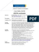 AER 504 Aerodynamics Course Outline