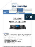 SPC-6000 SPC 6000 Quick Set-Up Guide: Technical Information