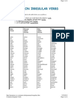 Common Irregular Verbs