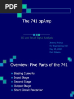 The 741 Opamp: DC and Small Signal Analysis