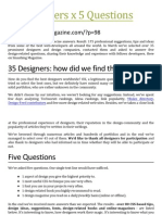 35 Designers x 5 Questions