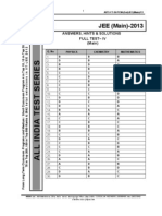 Fulltest IV Main Paper Solution Sol Aits 2013 Ft IV Jeem