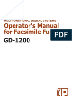 Operator's Manual for Facsimile Function GD-1200