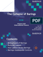 The Collapse of Barings: Finance 443 International Finance