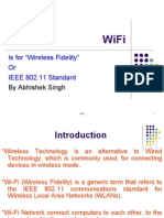 Is For "Wireless Fidelity" or IEEE 802.11 Standard: by Abhishek Singh