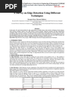 A Survey On Edge Detection Using Different Techniques: Volume 2, Issue 4, April 2013