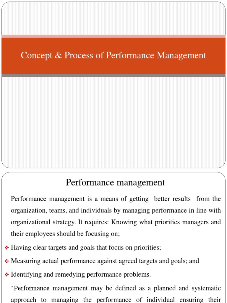 Performance Management Process Overview | PDF | Performance Management ...