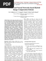 Wavelets and Neural Networks Based Hybrid Image Compression Scheme