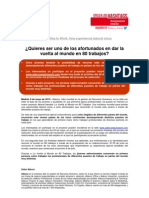 ¿Quieres Ser Uno de Los Afortunados en Dar La Vuelta Al Mundo en 80 Trabajos?