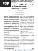 Security Concepts and Sybil Attack Detection in Wireless Sensor Networks