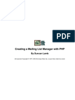 [Developer Shed Network] Server Side - PHP - Creating a Mailing List Manager With PHP