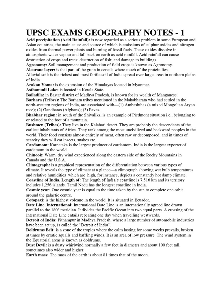 UPSC Exams Geography Notes Earth Climate