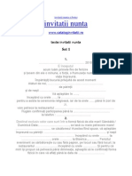 Texte Pentru Invitatii de Nunta