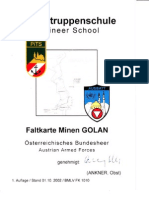 Pioniertruppenschule - Faltkarte Minen GOLAN (Okt 2002)