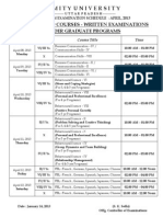 3b421value Added Written Examinations Datesheet April 2013 - Under Graduate Program