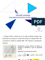 Resolução comentada sobre lei dos senos e lei dos cossenos