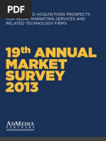 2013 AdPartners Annual M&A Outlook / Media / Marketing Services / Related Technology Firms