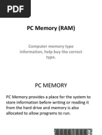 PC Memory (RAM) : Computer Memory Type Information, Help Buy The Correct Type