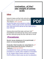 Determine Amino Acid Molecular Weights