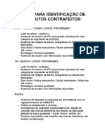 DICAS PARA IDENTIFICAÇÃO DE PRODUTOS CONTRAFEITOS