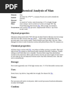 Chemical Analysis of Man