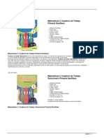 Matematicas 4. Cuaderno de Trabajo Primaria Santillana