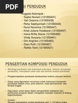 Komposisi Penduduk Pdf