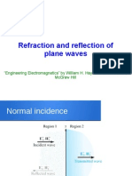 Refraction and Reflection of Plane Waves: "Engineering Electromagnetics" by William H. Hayt and John A. Buck, Mcgraw Hill