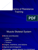 Biomechanics of Resistance Training Muscles