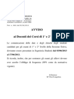 comunicazione docenti 1° 2° liv