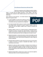 Análisis de Las Razones Financieras Del Año 2010