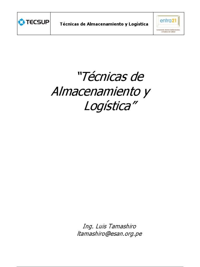 Técnicas de Almacenamiento y Logística | PDF | Logística | Almacén