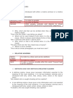 Relative Clauses Theory