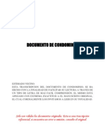 Documento de Condominio Torre Canaima