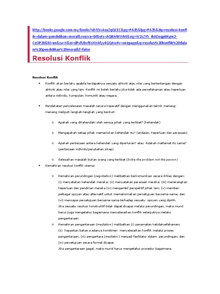 Resolusi Konflik Pdf