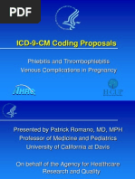 ICD-9-CM Coding Proposals: Phlebitis and Thrombophlebitis Venous Complications in Pregnancy