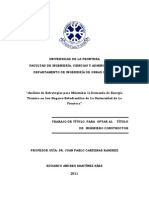 Análisis de estrategias para minimizar la demanda de energía térmica en los hogares estudiantiles de la Universidad de La Frontera