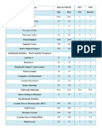 Dental Price List DR PDF