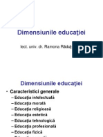 3.1. Dimensiunile Educaţiei