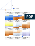 2007 Season Date Calendar